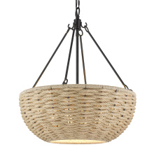 Golden 1073-4P BLK - Golden Lighting Hathaway 4-light Pendant in Matte Black